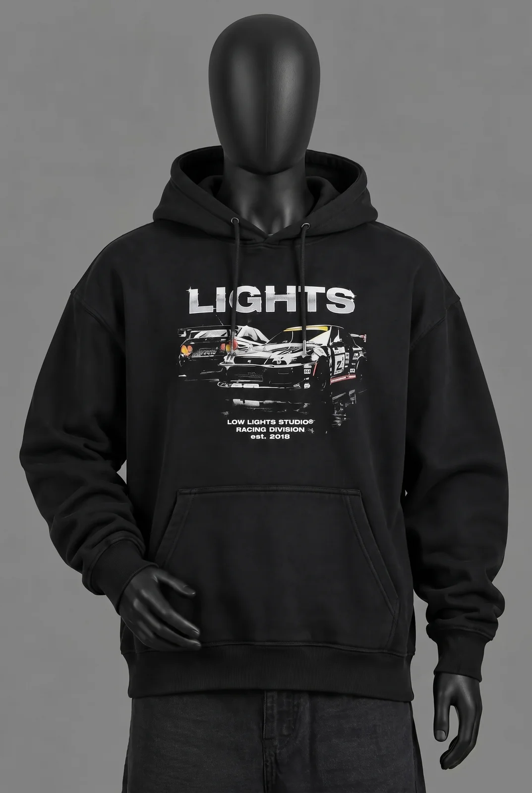 Low Lights Studio, Racing Division Hoodie Black, Schwarz, Größe XL, Sehr gut