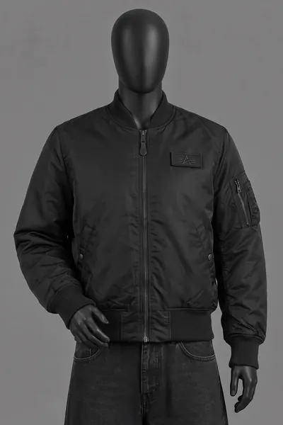 Alpha Industries, MA-1 Flight Bomber Jacket, Schwarz, Größe L, Sehr gut