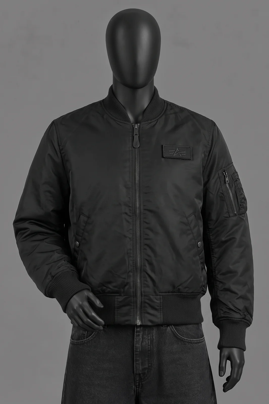 Alpha Industries, MA-1 Flight Bomber Jacket, Schwarz, Größe L, Sehr gut