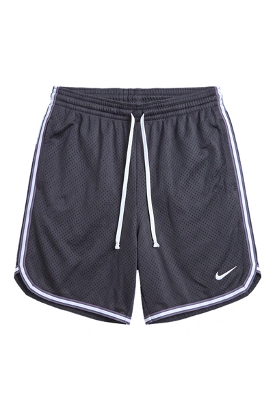 Nike, Dri-FIT Mesh Shorts, Schwarz/Weiß, Mesh, Seitenstreifen in Grau, Größe S, Sehr gut