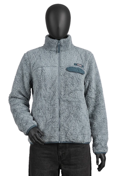 Columbia, Sherpa Fleecejacke, Hellblau/Petrol, Teddyfleece, Brusttasche mit Druckknopf, Größe M, Sehr gut