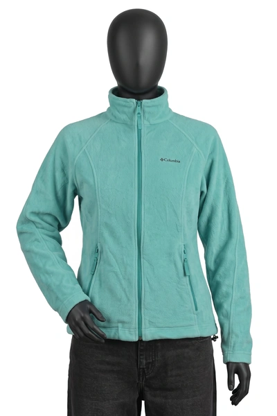 Columbia, Benton Springs Fleecejacke (Damen), Mintgrün/Türkis, Full-Zip, Stehkragen, Größe M, Sehr gut