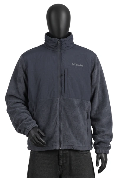 Columbia, Interchange Fleecejacke, Schwarz, Fleece mit Nylon-Einsätzen, Größe M, Sehr gut