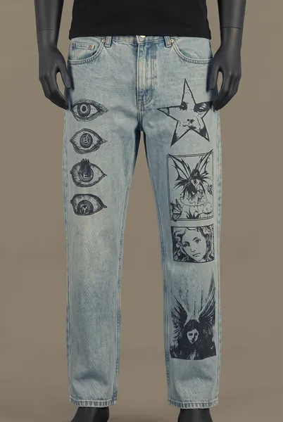 Obey, Big Fits Denim, Light Blue / Graphic Print, W31, Größe 31, Sehr gut